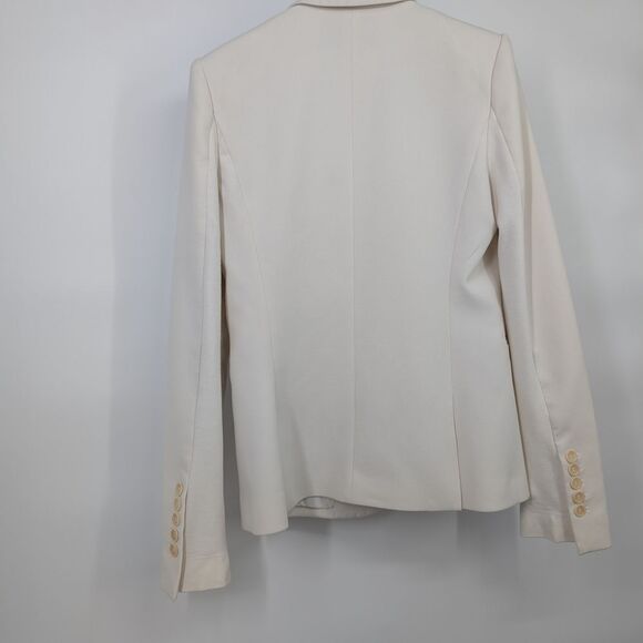 BCBGMaxAzria Cream Blazer with Notched Lapels - Picture 4 of 10